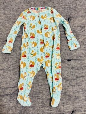 Magnetic Me Blue Squirrel Instruments Bamboo Onesie Size 0-3m